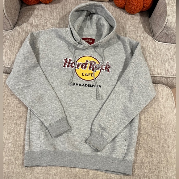 Hard Rock Cafe - Philadelphia Heather grey hoodie - Picture 5 of 9